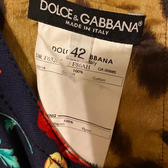 Dolce and Gabbana Floral Print Cotton Summer Dress - Picture 7 of 12